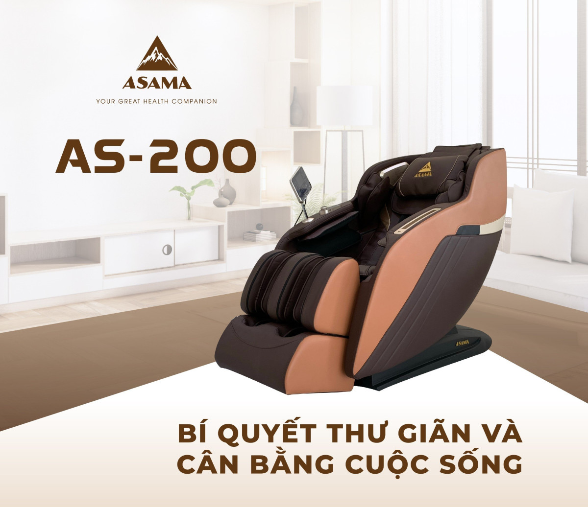 GHẾ MASSAGE ASAMA AS200 - BÍ QUYẾT THƯ GIÃN VÀ CÂN BẰNG CUỘC SỐNG