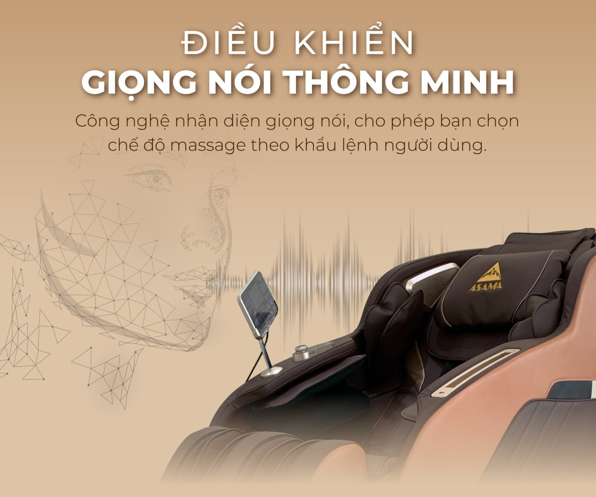 GHẾ MASSAGE ASAMA AS200 ĐIỀU KHIỂN GIỌNG NÓI THÔNG MINH