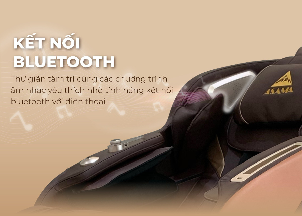 GHẾ MASSAGE ASAMA AS200 -KẾT NỐI BLURTOOTH HIỆN ĐẠI