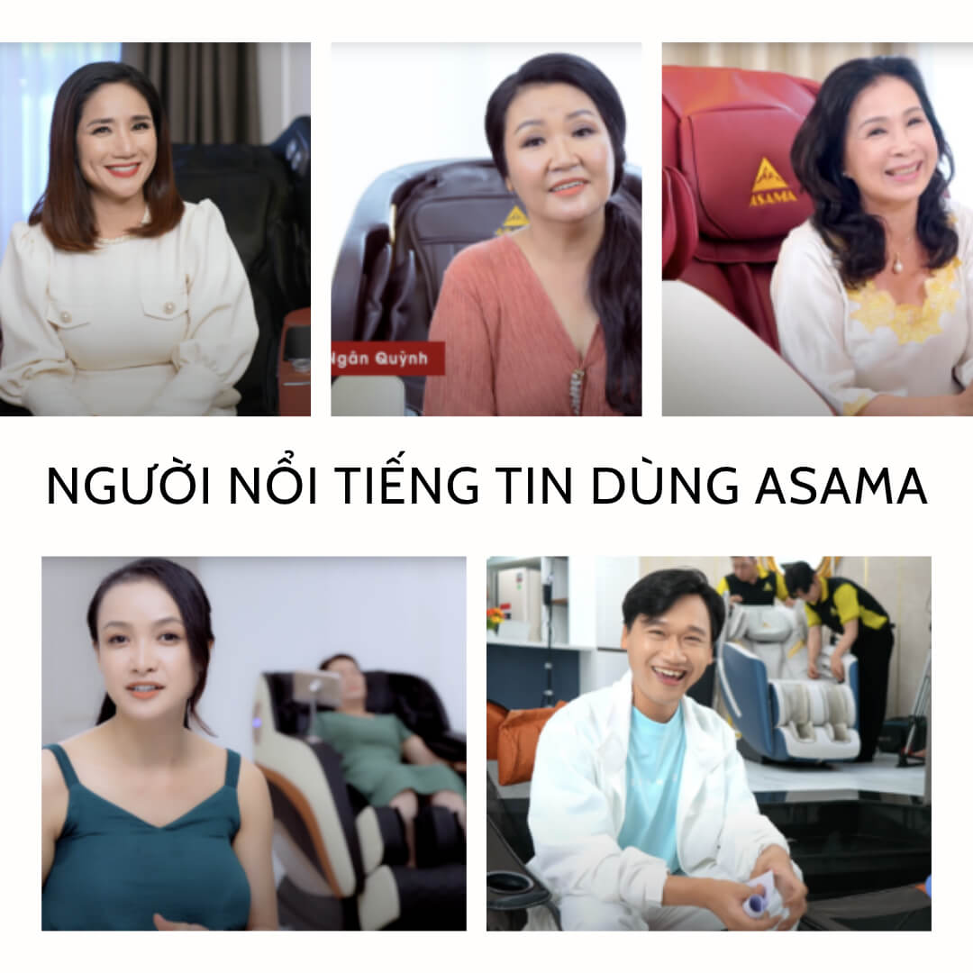 người nổi tiếng tin dùng ghế massage asama