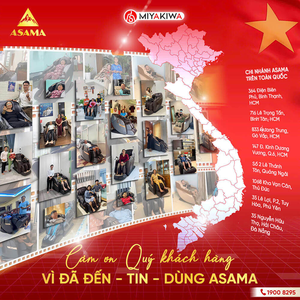khách hàng tin dùng ghế massage asama