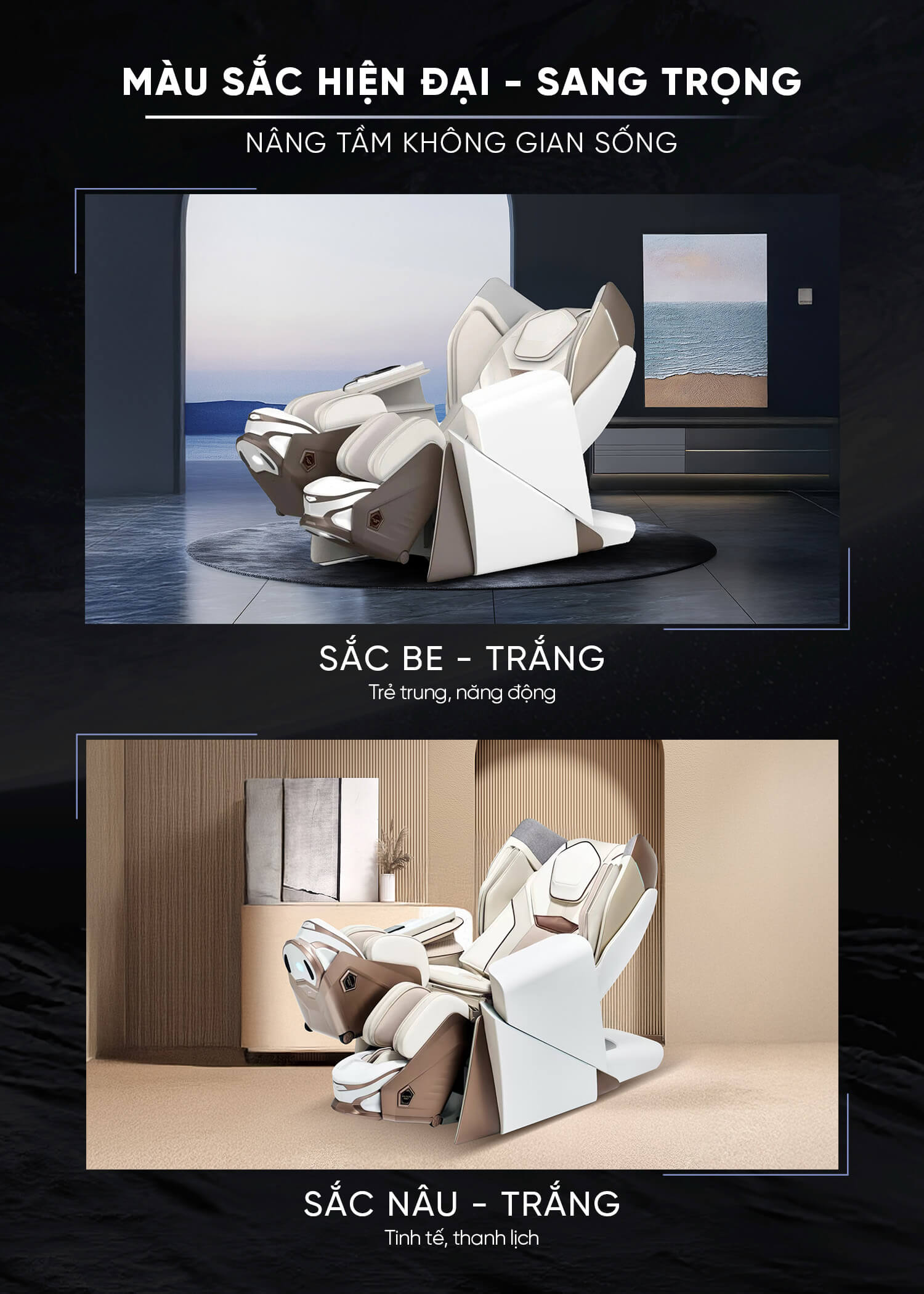 ghế massage Asama K-klex màu sắc hiện đại sang trọng